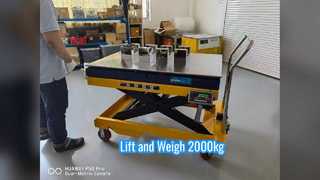 Bilancia da tavolo elevatrice idraulica SMARTWEIGH industriale da 2000 kg